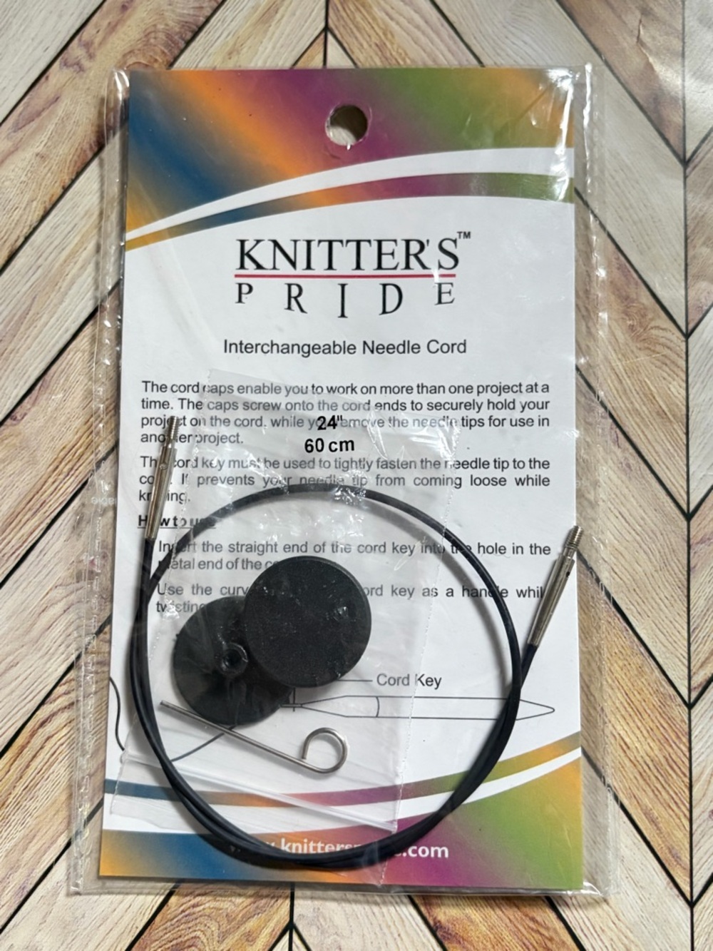 Knitter's Pride Interchangeable Needle Cord - Black 24”